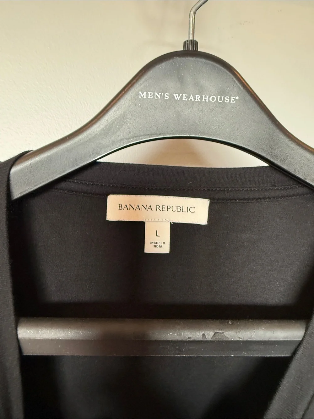 Banana Republic Black Long-Sleeve Crewneck Shirt